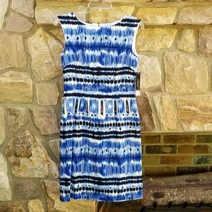 Tahari Linen Dress Size 2 Blue